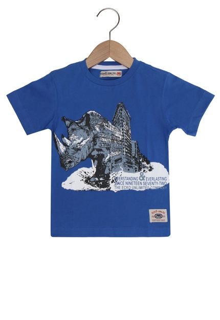 Camiseta Ecko Manga Curta Menino Azul - Marca Ecko Unltd