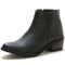 Bota Navit Shoes Com Ziper Cano Curto Com Salto Preto - Marca Navit Shoes