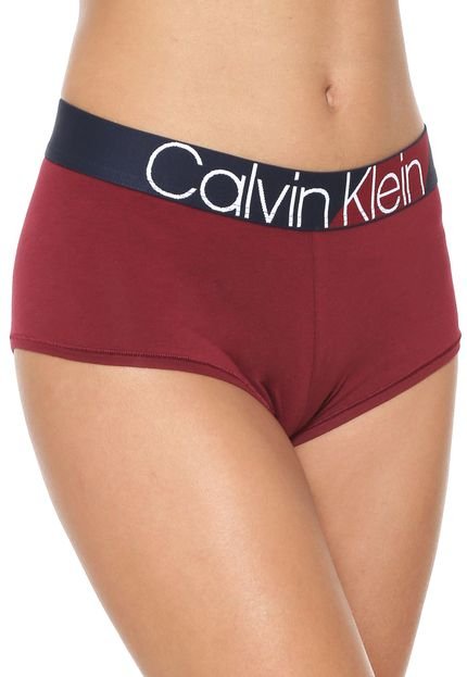 Calcinha Calvin Klein Underwear Biquíni Bold Bordô - Marca Calvin Klein Underwear