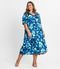 Vestido Midi Estampado Plus Size Secret Glam Azul - Marca Secret Glam