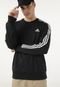 Blusa de Moletom Fechada adidas Sportswear Essentials 3-Stripes Preta - Marca adidas Sportswear