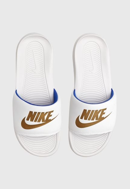 Chinelo Slide Nike Sportswear Victori One Branco/Dourado - Marca Nike Sportswear