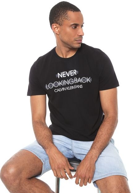 Camiseta Calvin Klein Jeans Never Looking Preta - Marca Calvin Klein Jeans