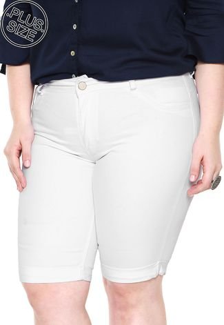 Shorts Sarja Cintura Alta Feminino Branco - Compre agora