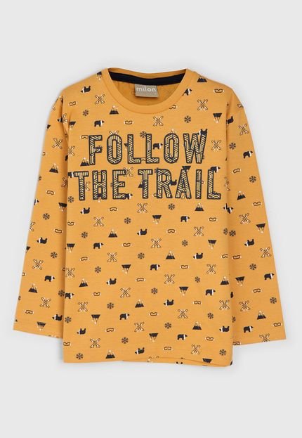 Camiseta Milon Infantil Trail Amarela - Marca Milon