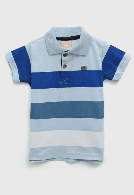 Camisa Polo Colorittá Infantil Listrada Azul - Marca Colorittá