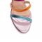 Sandália De Tiras Torricella Salto Grosso 8,5 cm Metalizada Colorida  Multicolorido - Marca Torricella