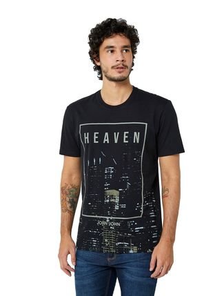 Camiseta John John Masculina Regular Heaven Square Preta
