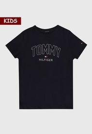 Camiseta Azul Navy-Blanco-Rojo Tommy Hilfiger Kids