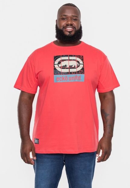 Camiseta Ecko Plus Size Estampada Coral - Marca Ecko