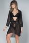 Robe Feminino WLS Modas Sensual Tule com Renda Preto - Marca WLS Modas