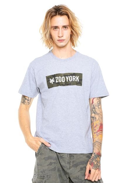 Camiseta Zoo York Stripe Camo Logo Cinza - Marca Zoo York