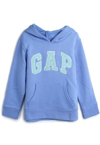 Blusa de Moletom GAP Menina Logo Azul - Compre Agora