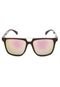 Óculos de Sol Khatto Geométrico Marrom/Rosa - Marca Khatto