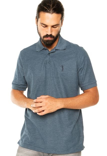 Camisa Polo Aleatory Bordado Azul Marinho - Marca Aleatory