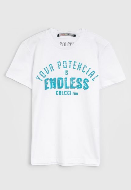 Camiseta Colcci Fun Infantil Lettering Branca - Marca Colcci Fun