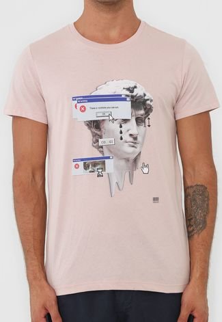 Camiseta Colcci Error Rosa