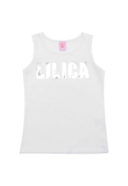Camiseta Lilica Ripilica Menina Lettering Branco - Marca Lilica Ripilica