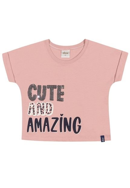 Blusa Infantil Cute Rosa Elian 1 Rosa - Marca Elian