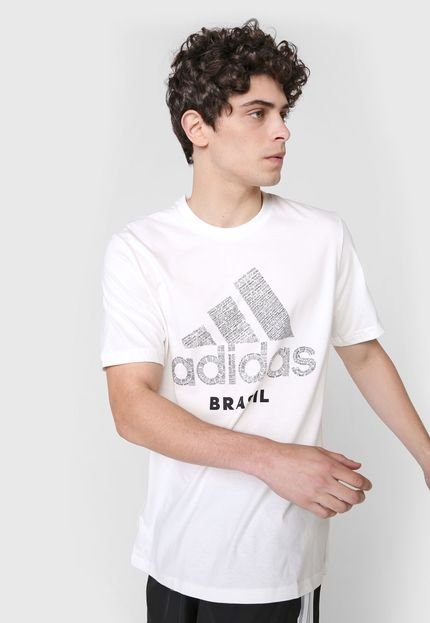 Camiseta adidas Performance Brazil Off-White - Marca adidas Performance