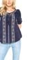 Blusa Anany Bordado Azul - Marca Anany