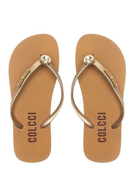 Chinelo Colcci Monograma Dourado - Marca Colcci