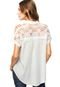 Blusa Facinelli Tiras Renda Branca - Marca Facinelli