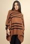 Blusa Poncho De Tricot Marrom Maia - Marca Amazonia Vital