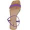 Sandália Rasteira Feminina Tiras Bico Quadrado Flat Sola baixa Confortável  Roxo - Marca Somileve Calçados