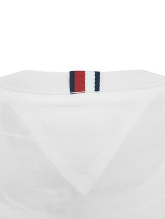 Camiseta Tommy Hilfiger Masculina Big Large Logo Branca - Compre