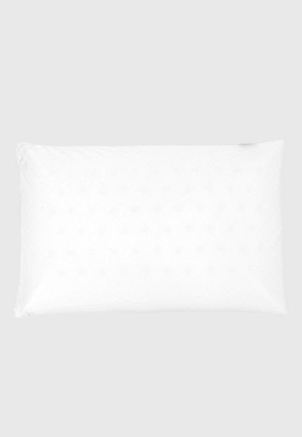 Travesseiro Fibrasca 60x40x13cm Toque de Rosas Látex Branco - Marca Fibrasca