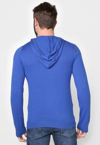 Suéter Tricot Calvin Klein Jeans Liso Azul