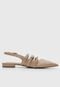 Sapatilha Slingback Via Marte Tachas Bege - Marca Via Marte