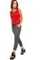 Macacão Calvin Klein Jeans Contrastante Vermelho/Cinza - Marca Calvin Klein Jeans
