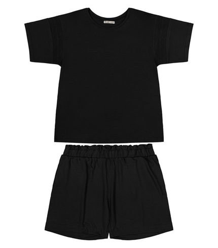 Conjunto Plus Size Blusa Com Shorts Secret Glam Preto - Marca Secret Glam