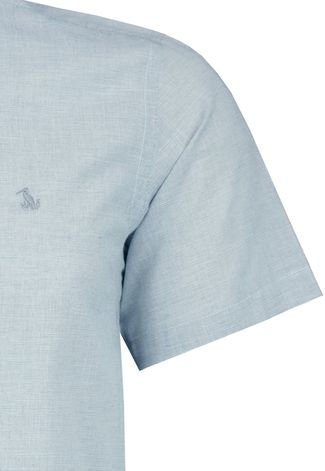 Camisa Manga Curta Amil Gola Padre Tecido Macio Comfort 1743 Azul