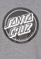 Camiseta Especial Santa Cruz Reverse Dot Cinza/Preta - Marca Santa Cruz