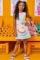 Vestido Infantil Kukiê Verão Gatinhas  Rosa - Marca Le Petit Kukiê