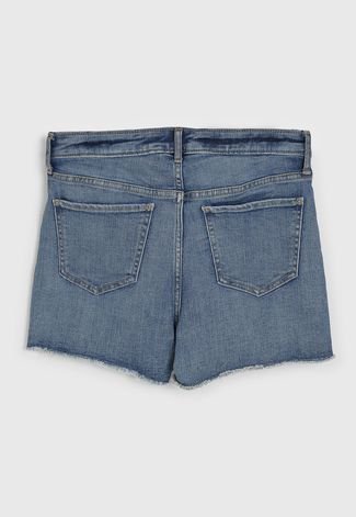 Short Jeans Infantil Gap Estonado Feminino - Azul