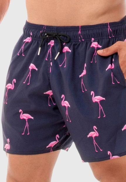 Shorts Masculino Praia Flamingo Short Benellys Azul - Marca Benellys