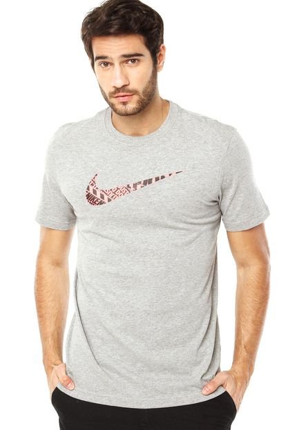 Camiseta Nike Sportswear Swoosh Cinza - Marca Nike Sportswear