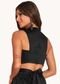 CROPPED FEMININO CAVA NADADOR  Preto - Marca Art Livre