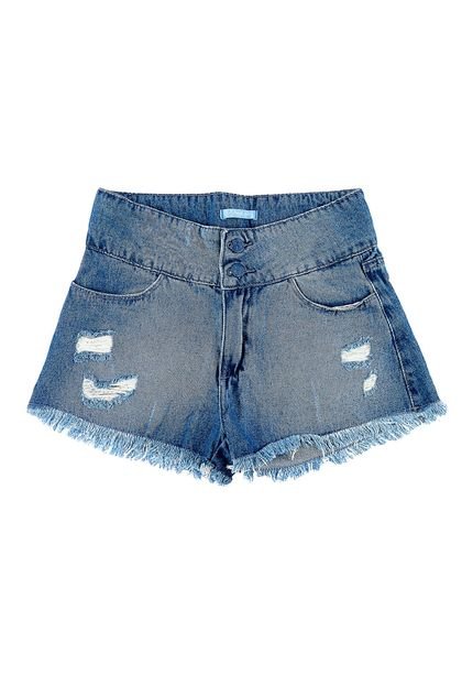 Shorts Jeans Juvenil Menina Azul - Marca Crawling