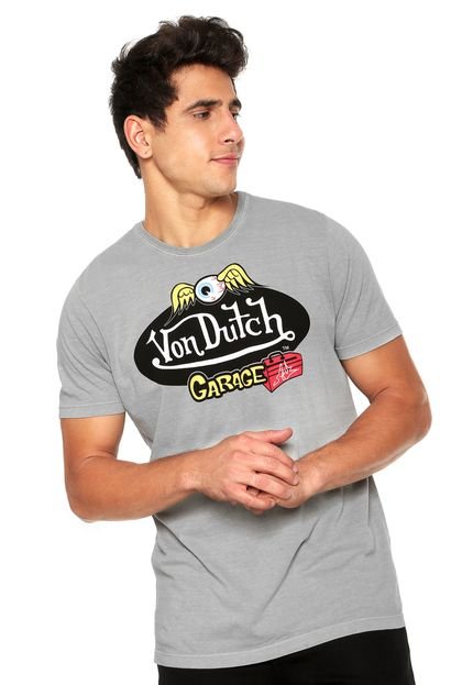 Camiseta Von Dutch  Garage Cinza - Marca Von Dutch 