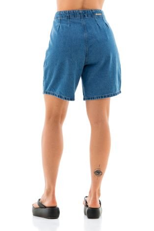 Bermuda Jeans Feminina Arauto Jorts Lopez  Azul
