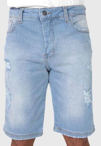 Short Jeans Aeropostale Desfiado Azul - Compre Agora