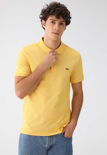 Camisa Polo Lacoste Slim Fit Amarela - Marca Lacoste
