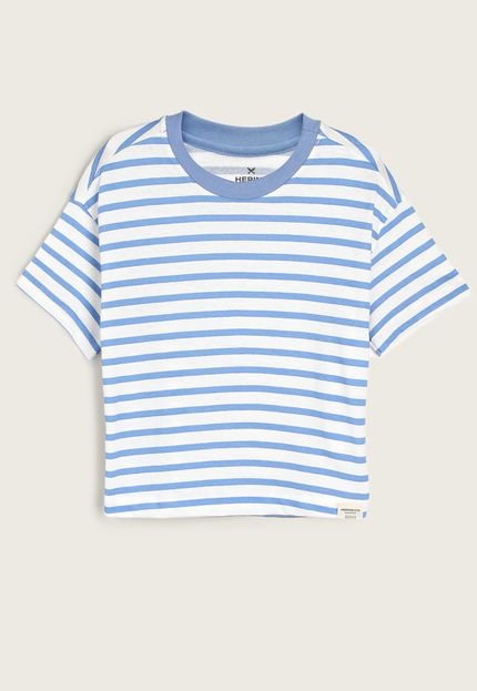 Camiseta Infantil Hering Kids Listrada Azul - Marca Hering Kids