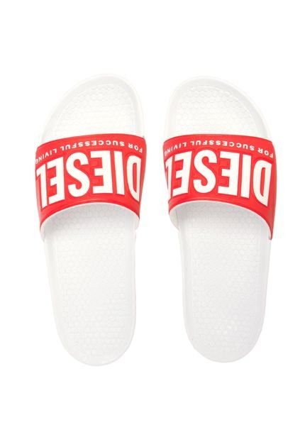 Chinelo Diesel Textura Vermelho - Marca Diesel