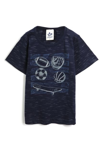 Camiseta Andritex Menino Estampa Azul-Marinho - Marca A Andritex